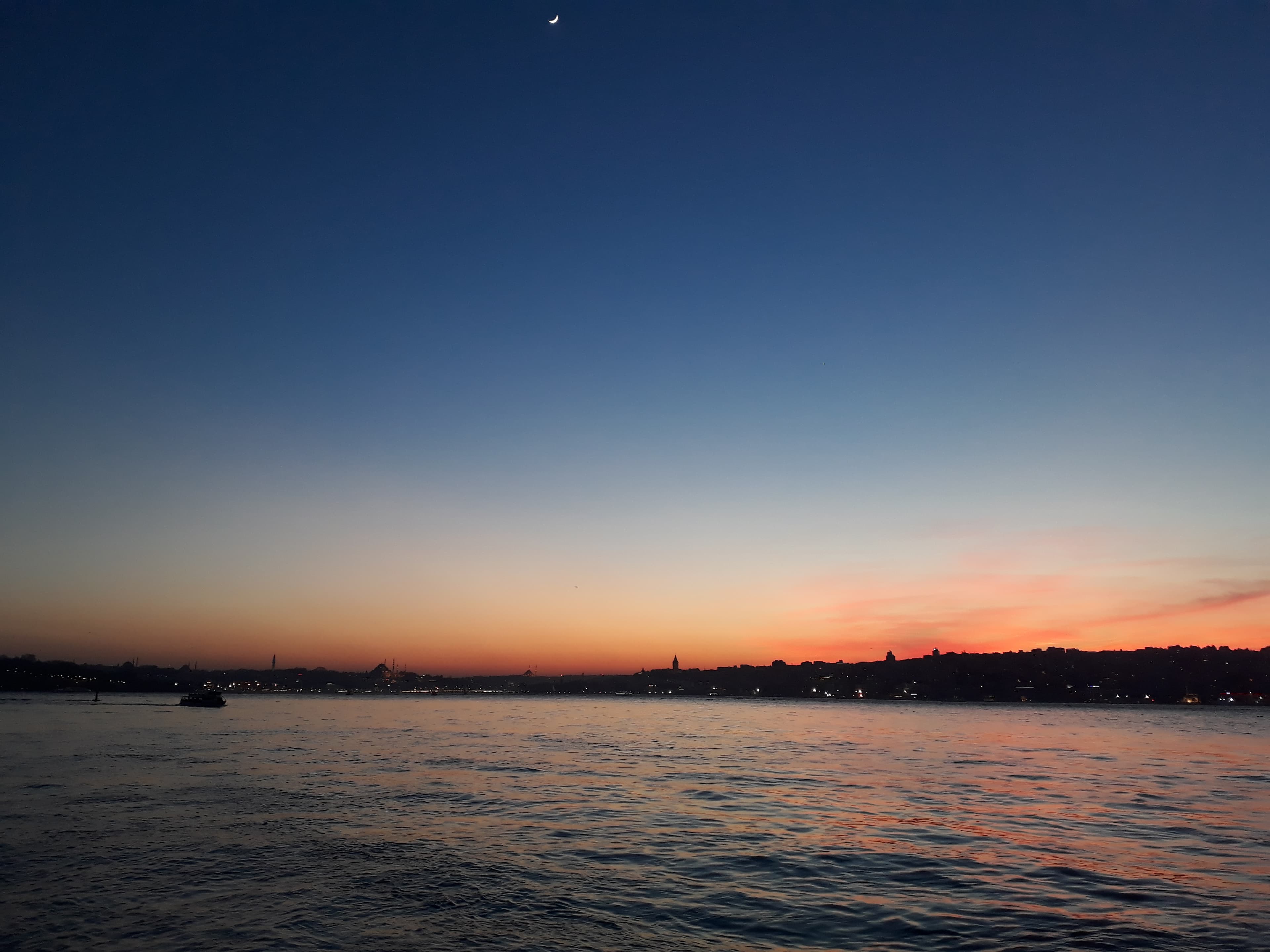 The Istanbul skyline at sunset